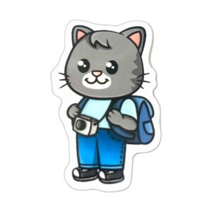 Skimble the Cat waterproof vinyl sticker