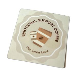 Emotional Support Coffee funny vinyl sticker