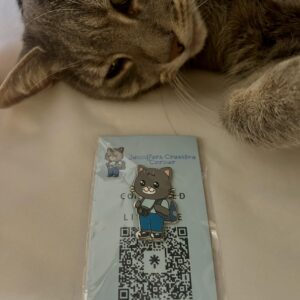 Skimble the Cat hard enamel pin