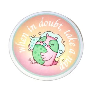 When In Doubt Take A Nap cute vinyl sticker