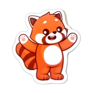 Curry the Red Panda waterproof vinyl sticker
