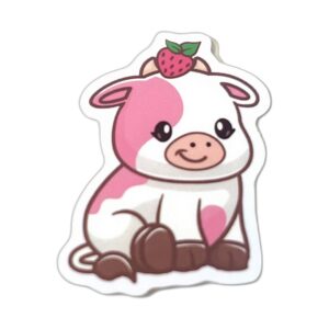 Kayla the Strawberry Cow waterproof vinyl sticker
