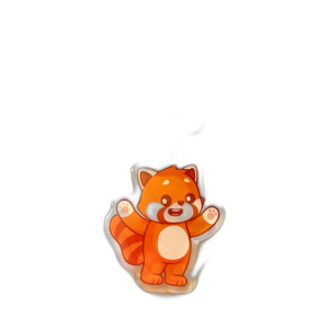 Curry the Red Panda acrylic keychain