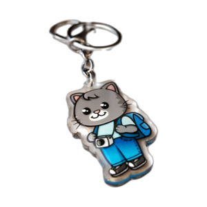 Skimble the Cat cute acrylic keychain