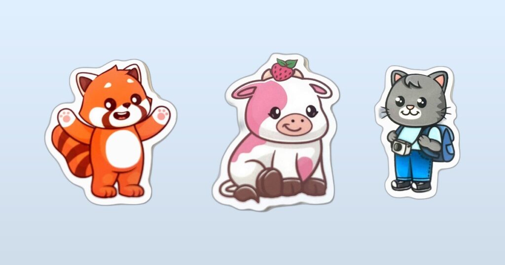Cute waterproof vinyl stickers for water bottles - Curry, Kayla, and Skimble